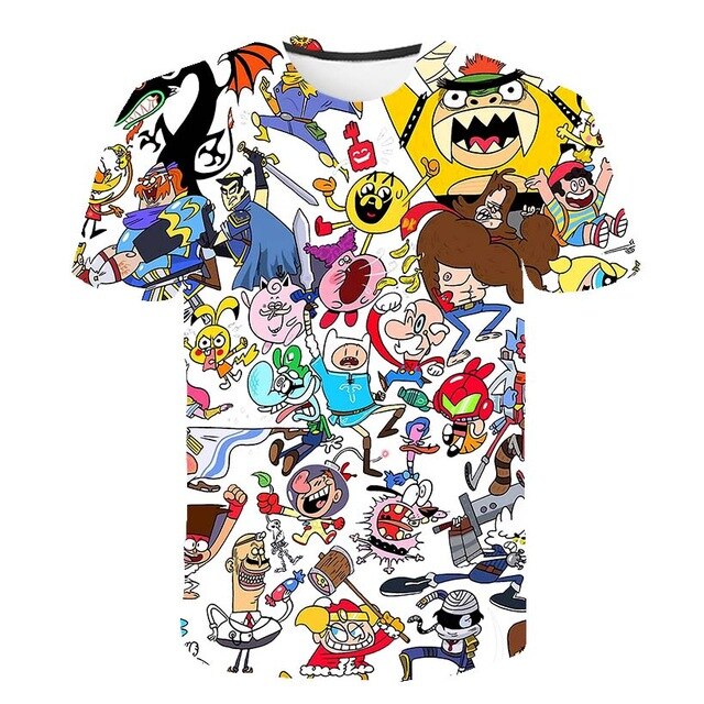 spongebob squarepants casual men's t-shirts, 3D printed t-shirts, casual cartoon fashion t-shirts, men and women-12
