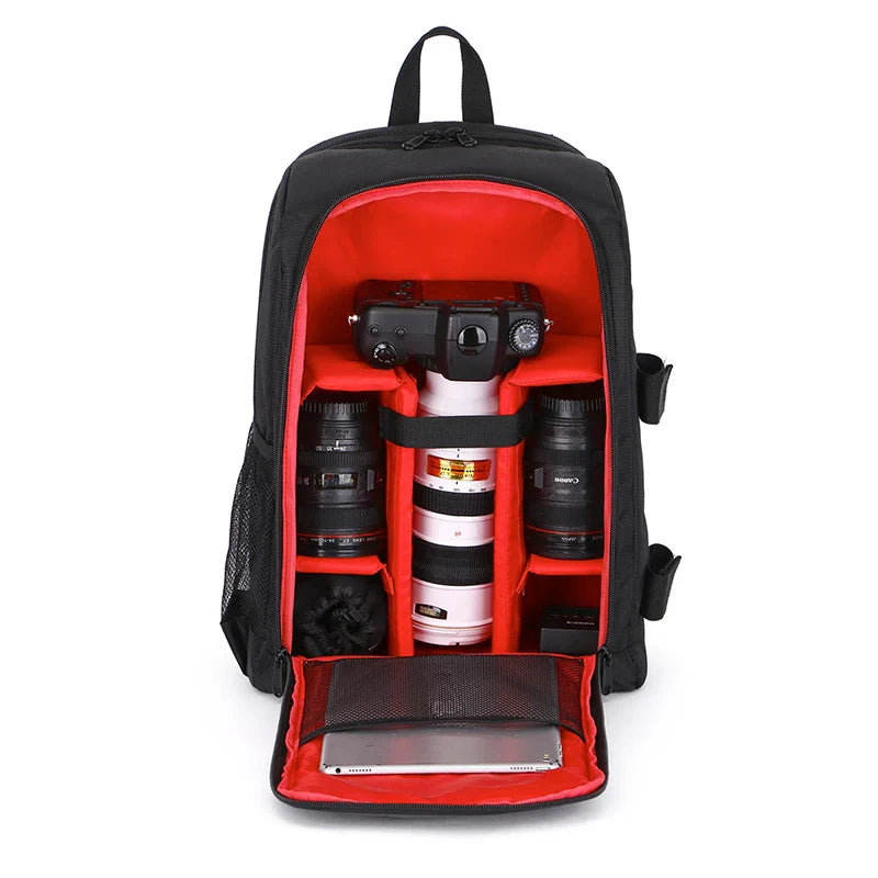 NNEOBA Camera Backpack Laptop Compartment Red-1
