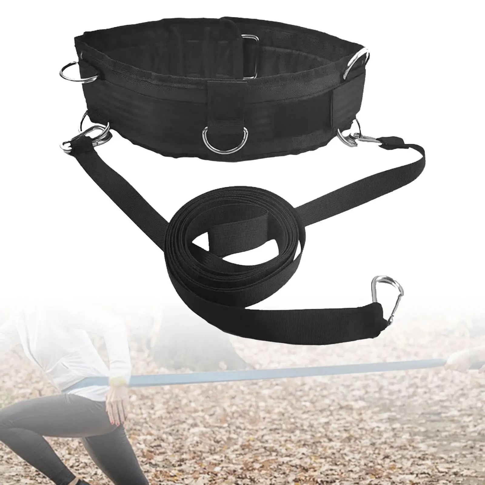 NNEOBA Sled Pulling Waist Belt - Fitness Resistance Band for Sports Training-3