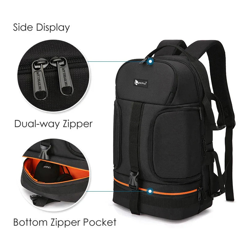 Camera Backpack Reflective StripeTripod Straps Orange-2