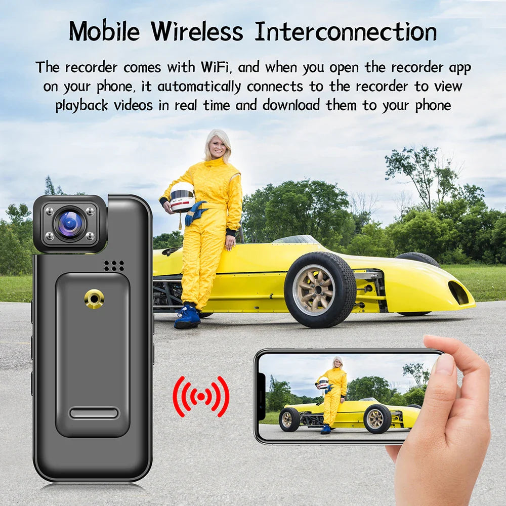 NNEOBA WiFi Mini Body Camera Black-4