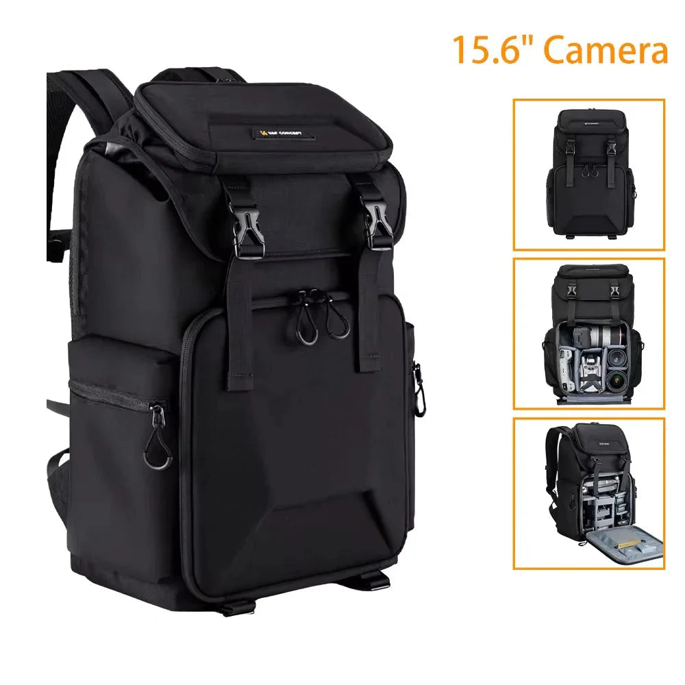 NNEOBA 25L Professional Camera Backpack Black-1