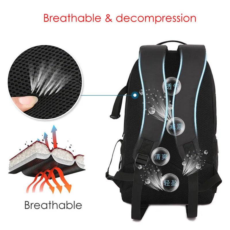 Camera Backpack Reflective StripeTripod Straps Orange-4