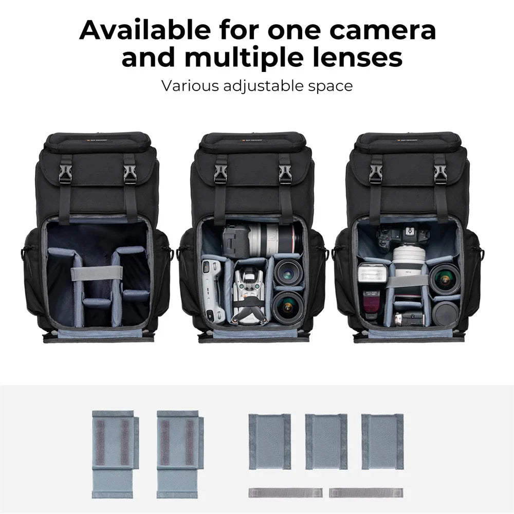 NNEOBA 25L Professional Camera Backpack Black-2