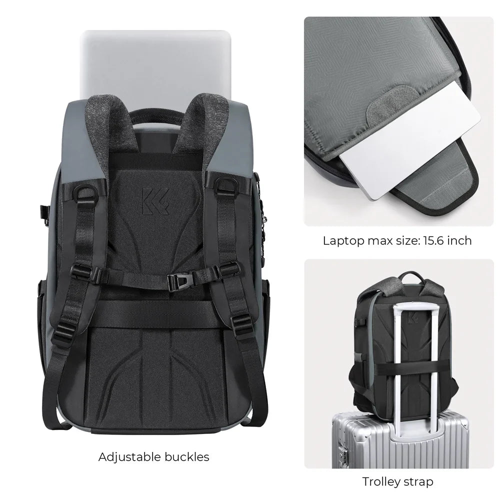 NNEOBA 22L Photography Camera Backpack Black-3
