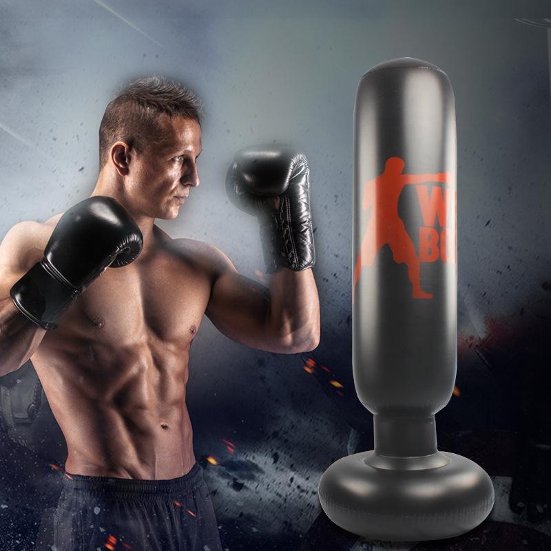 NNEIDS 1.6M Inflatable Punching Bag For Fitness And Catharsis-0