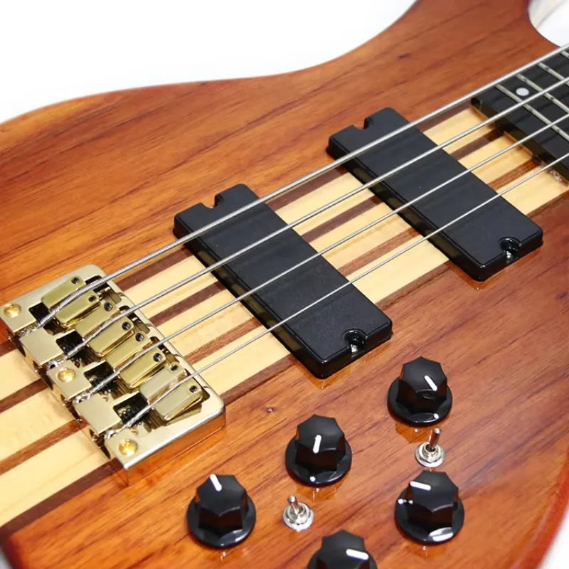 Custom logo 4/5/6 Strings 24 Frets High Grade Conjoined Neck Active Electric Bass Guitar