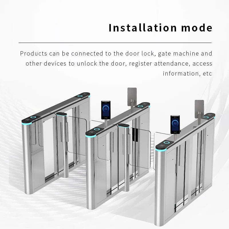 Dynamic Face Recognition Access Control Remote Unlock RJ45 Network Wifi Biometric Face Recognition Employee Attendance Machine
