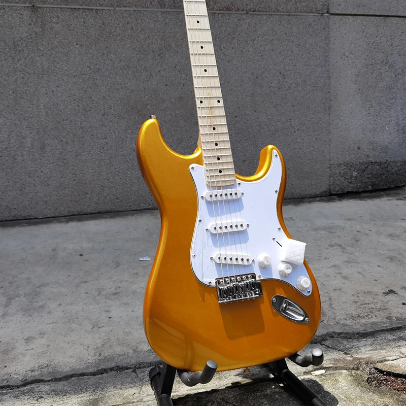 High Grade 6 Strings Solid Body Eletrica Guitarra High Glossy 22 Frets Metallic Finish Electric Guitare Kit with Amplifier