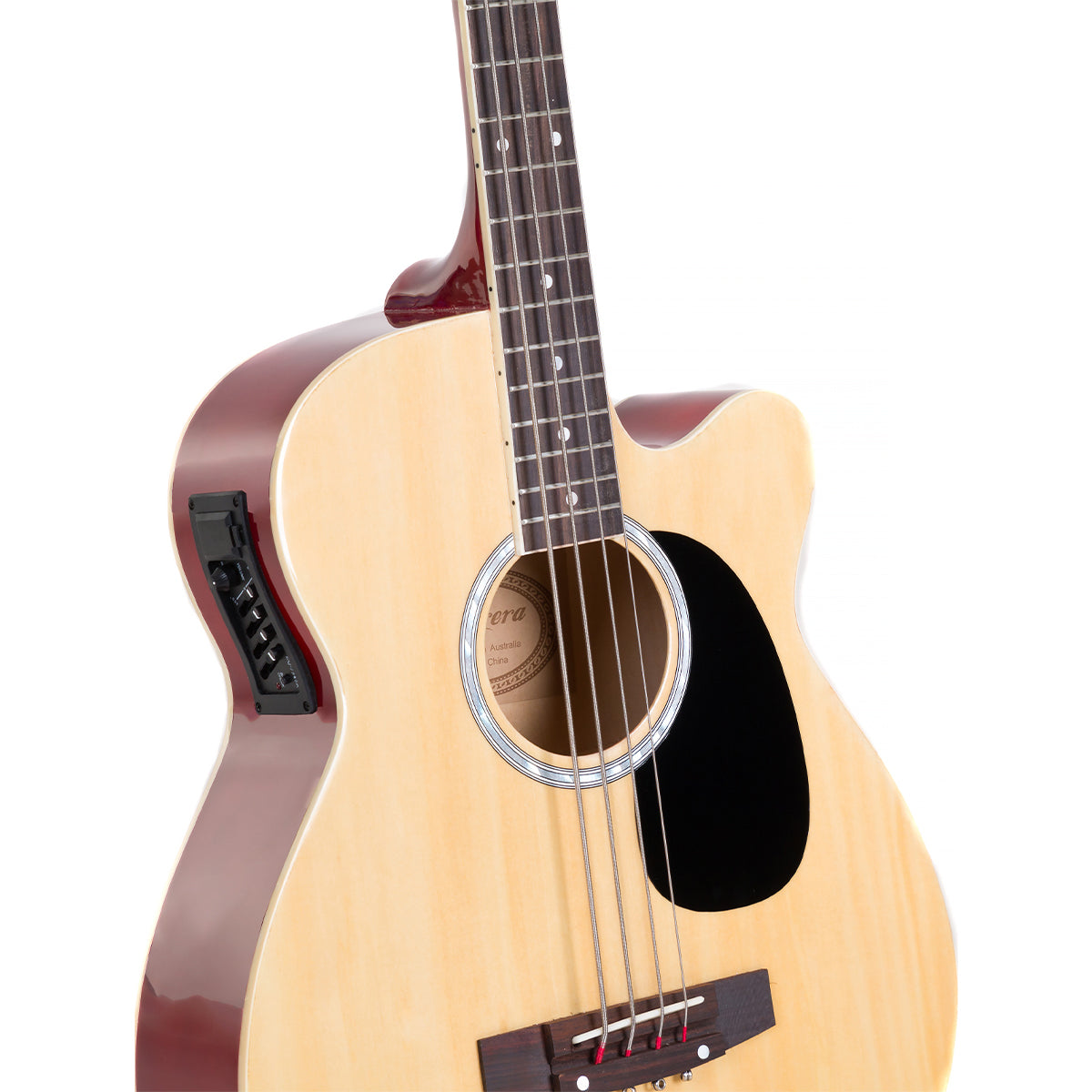 NNEDPE Acoustic Bass Guitar Karrera 43in with electric pickup - Natural-2