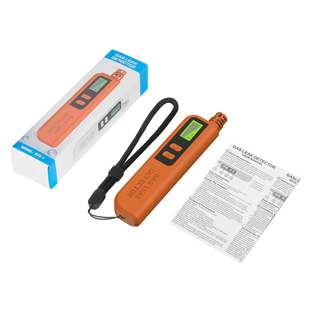 Combustible Gas Leak Detector Natural Gas CO CH4 C2H6 Alcohol LPG Alarm Detector Professional Analyzer with Audible Visual Alarm