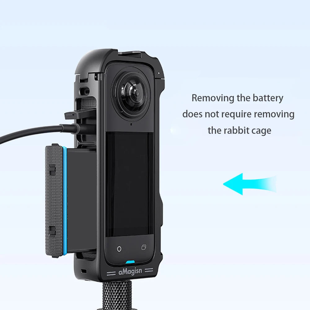 For Insta360 X4 Expansion Bracket Magnetic Quick Release Frame Cage Protective Case for Insta 360 X4 Action Camera Accessories