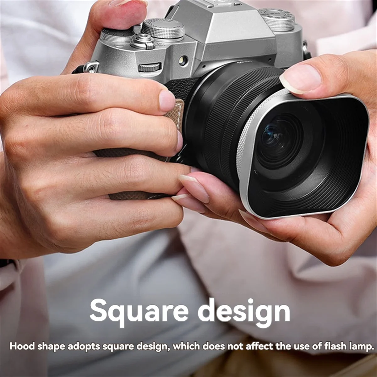 Hot sale Square Mirrorless Camera Lens Hood 52mm Lens Hood for DSLR Camera Photography Accessories
