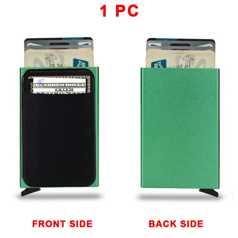 ID Bank Credit Card Holder Men's Wallet Anti Rfid Blocking Protected Magic Business Anti-theft Slim Thin Men Money CardHolder