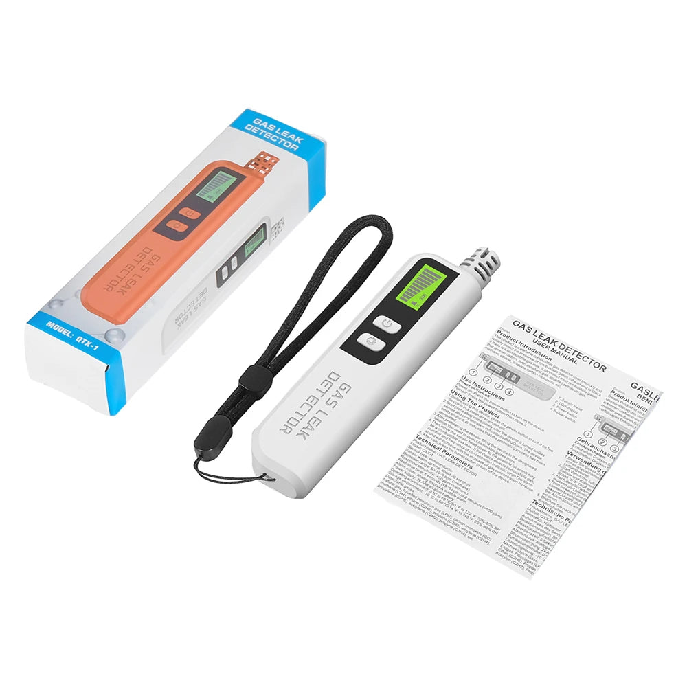 Combustible Gas Leak Detector Natural Gas CO CH4 C2H6 Alcohol LPG Alarm Detector Professional Analyzer with Audible Visual Alarm