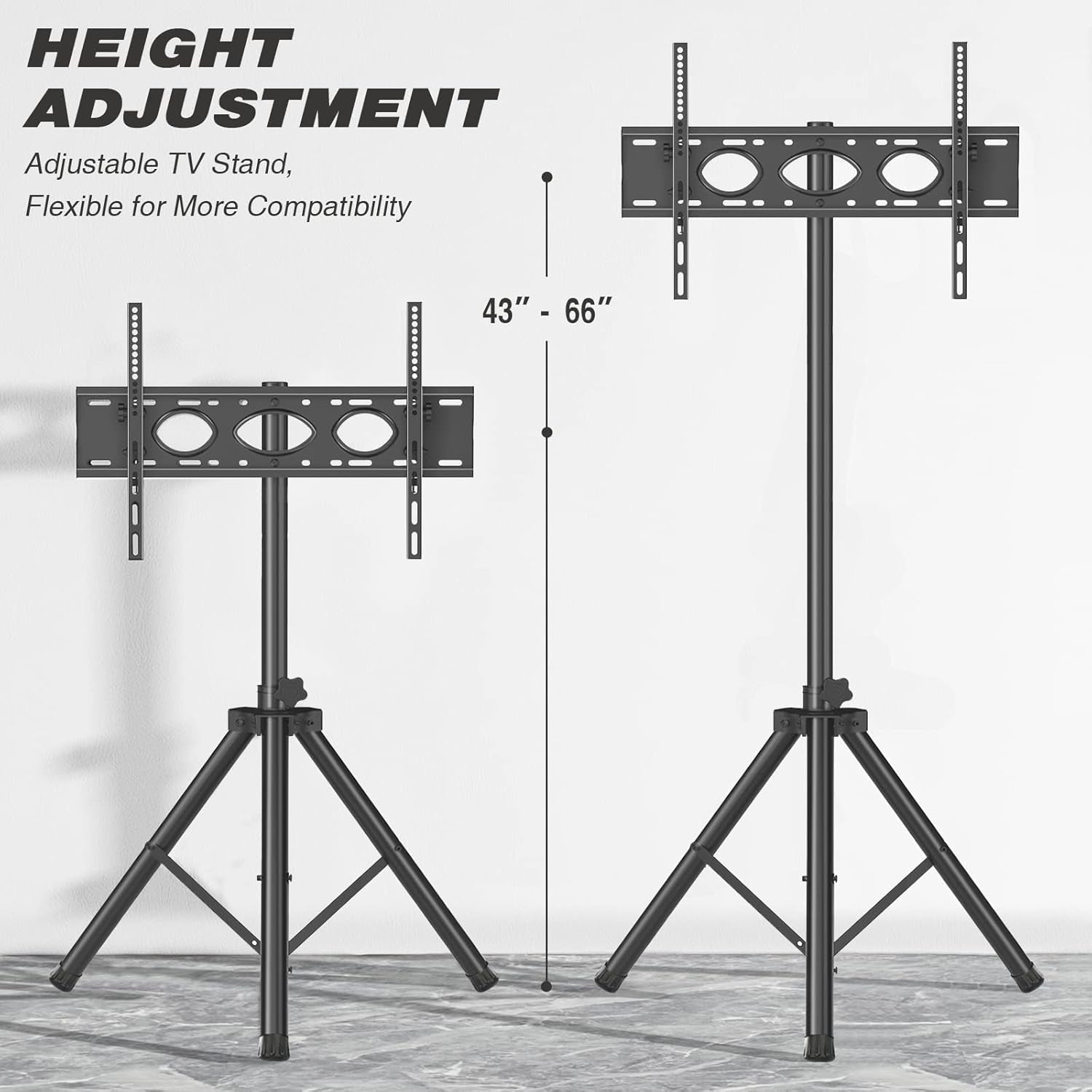 Tripod TV Stand For 23-75 Inch TVs Tilt 15 Degrees-4