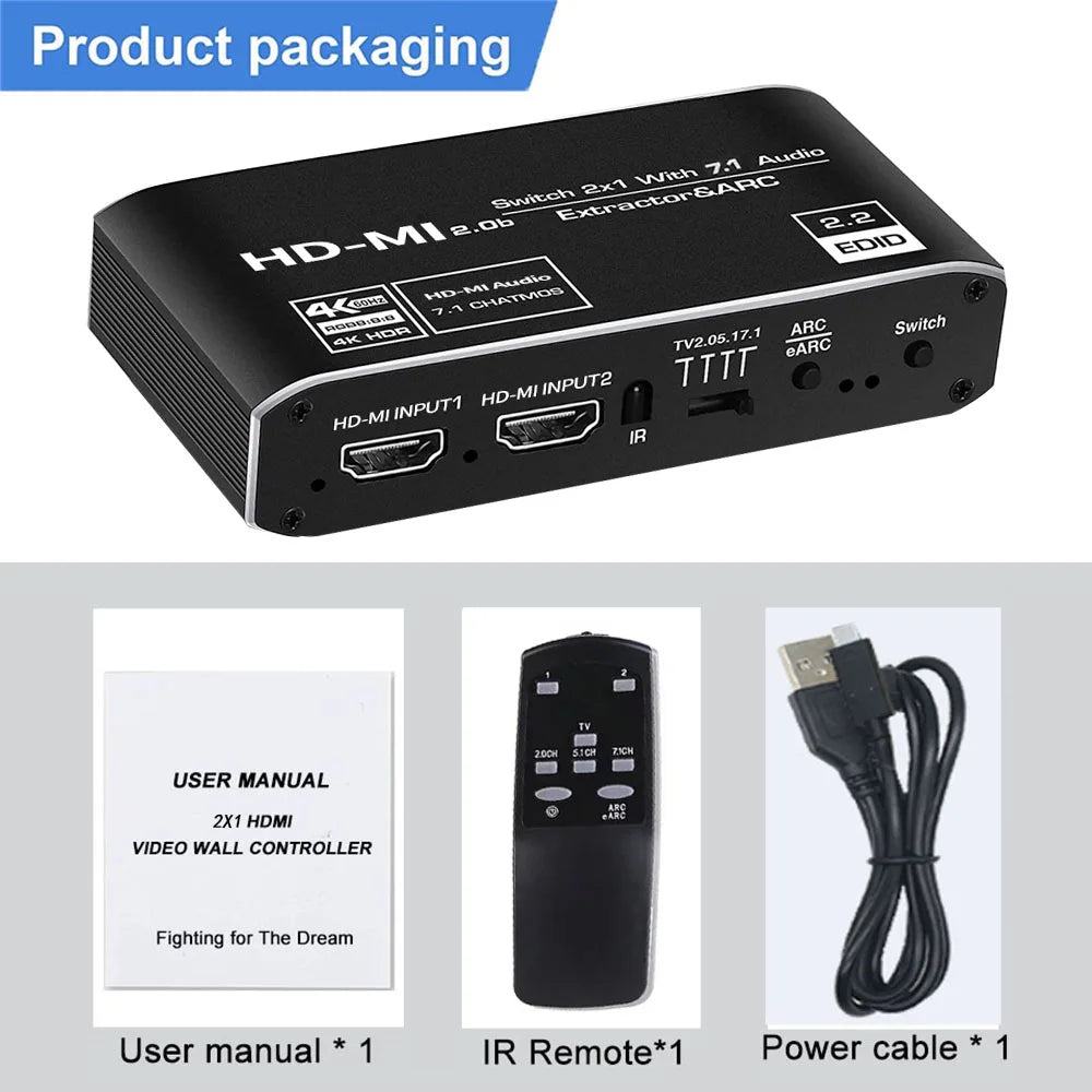 NEW 5 in 1 out 4K 120Hz HDMI-compatible 2.1 Switcher SelectorHD Switch 4 IN 1 8K 60Hz HDMI-compatible Splitter for laptop Switch