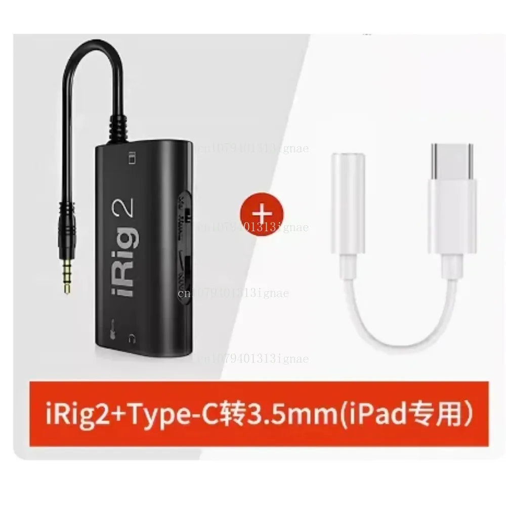 High-quality Electroacoustic  iRig2 HD2 Electric Guitar iOS Phone Audio Interface Recording