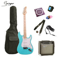 High Grade 6 Strings Solid Body Eletrica Guitarra High Glossy 22 Frets Metallic Finish Electric Guitare Kit with Amplifier