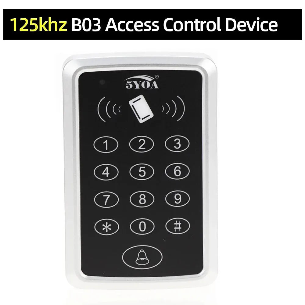 5YOA B03 RFID Keypad Access Control 125KHz EM Card Reader Door Lock Opener Keyboard Controller System for Security