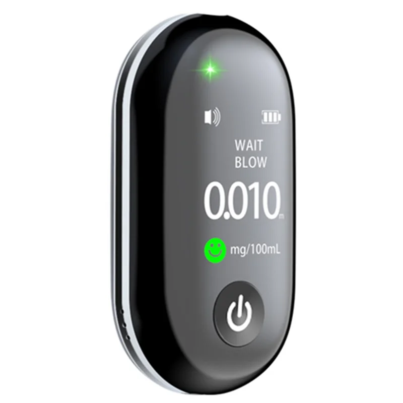 SUNRI-Compact Highly Accurate Alcohol Detector Rechargeable Long-Lasting Breathalyzer G1 Multi-Language Tester