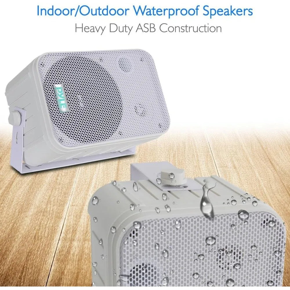 2 Way Speaker System Pair - 500W Peak Power 16.51cm Passive Weatherproof Wall / Ceiling Mounted