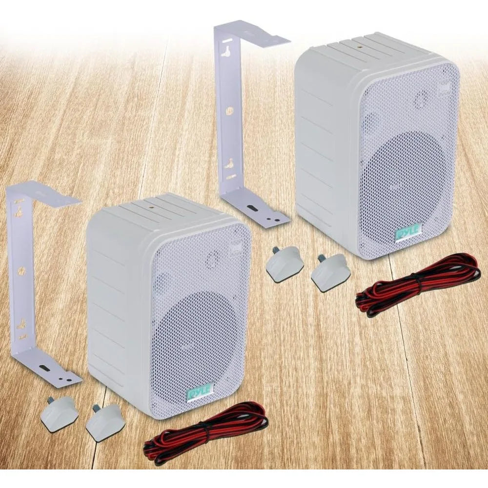 2 Way Speaker System Pair - 500W Peak Power 16.51cm Passive Weatherproof Wall / Ceiling Mounted