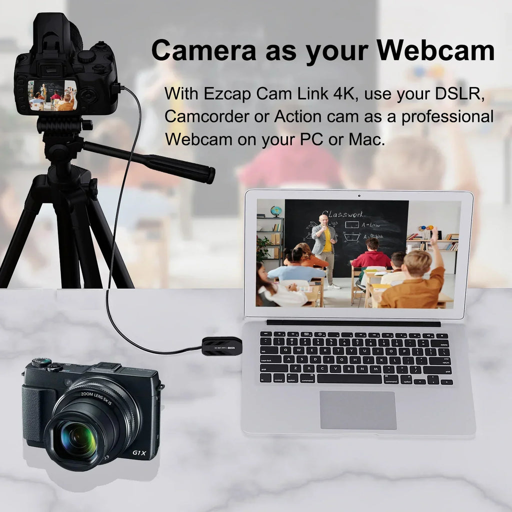 Ezcap 4K@30FPS USB 3.0 HDMI Video Capture Card Broadcast Live Streaming Record Via DSLR Camcorder Action Cam Camera 1080p@120hz
