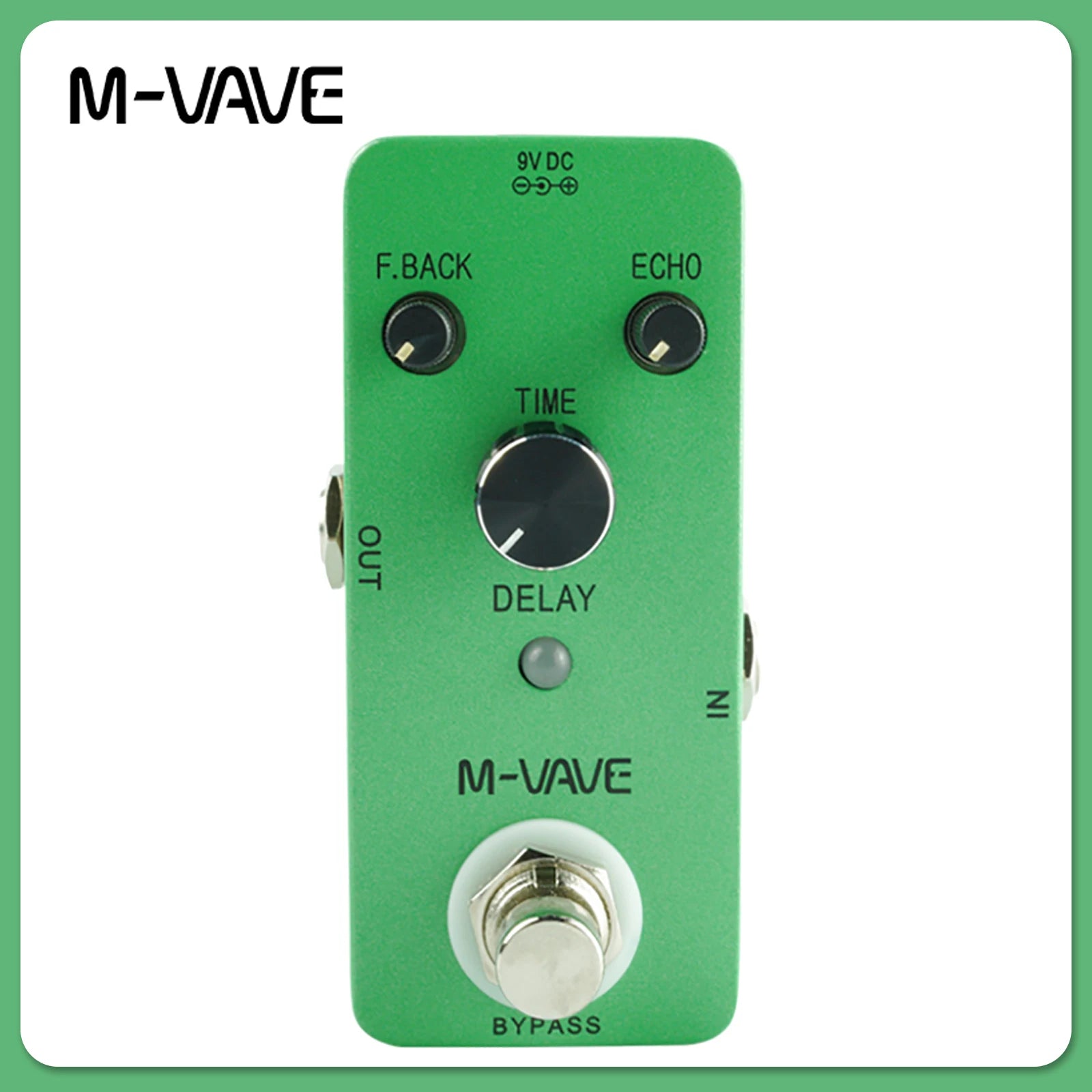 M-VAVE Classic Delay Echo Guitar Effect Pedal Delay Analog Effects Zinc Alloy Shell True Bypass Guitar Pedal for Guitar Parts