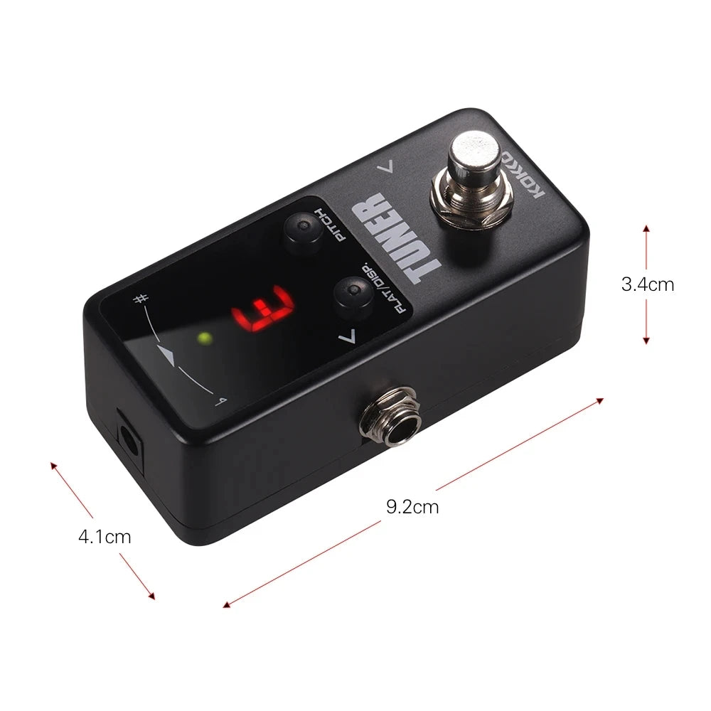 KOKKO Guitar Pedal Tuner FTN2 Tuner Pedal Effects Chromatic High Precision Tuning for Guitar Bass With LED Guitar Accessories