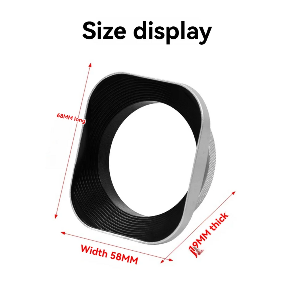 Hot sale Square Mirrorless Camera Lens Hood 52mm Lens Hood for DSLR Camera Photography Accessories