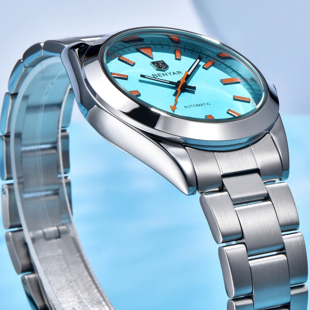 2026 New BENYAR Men's Watches Top Luxury Automatic Watch For Men Mechanical Wristwatch Stainless Steel Waterproof Luminous Gift