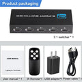 NEW 5 in 1 out 4K 120Hz HDMI-compatible 2.1 Switcher SelectorHD Switch 4 IN 1 8K 60Hz HDMI-compatible Splitter for laptop Switch