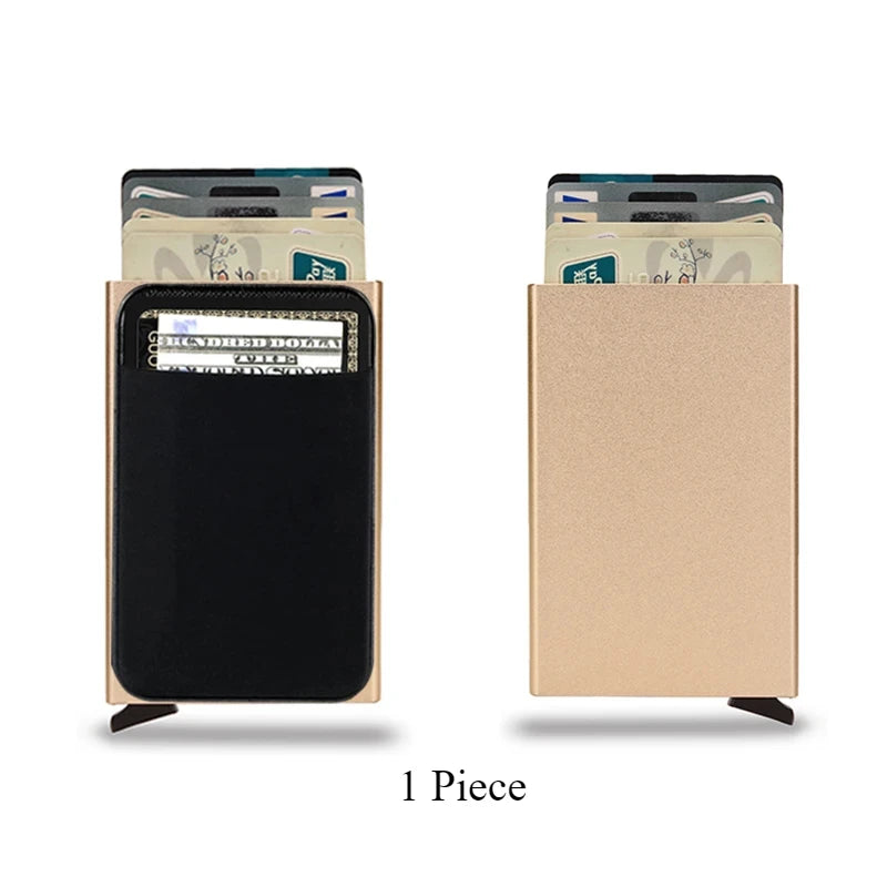 ID Bank Credit Card Holder Men's Wallet Anti Rfid Blocking Protected Magic Business Anti-theft Slim Thin Men Money CardHolder