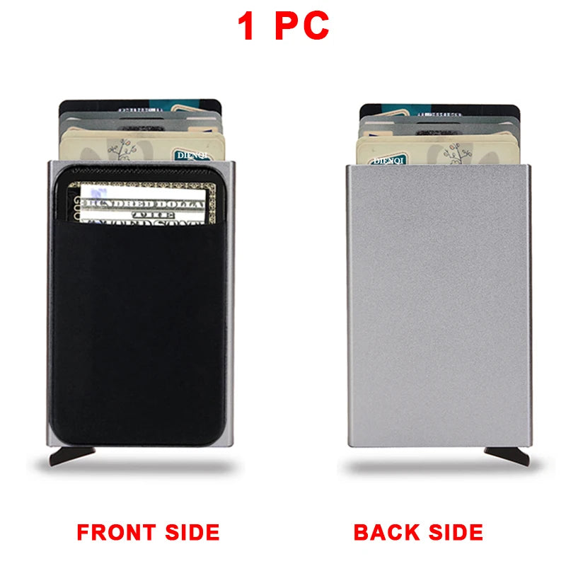 ID Bank Credit Card Holder Men's Wallet Anti Rfid Blocking Protected Magic Business Anti-theft Slim Thin Men Money CardHolder