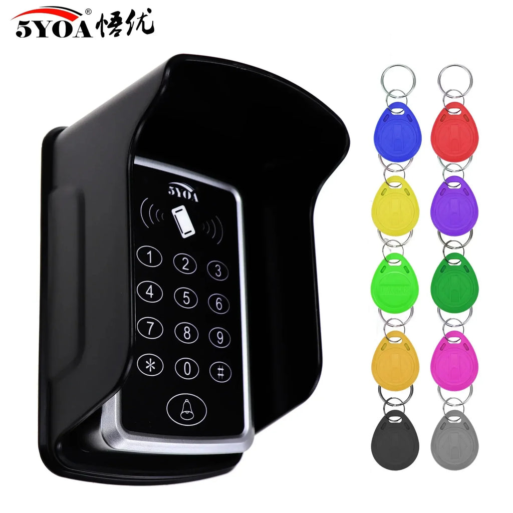 5YOA B03 RFID Keypad Access Control 125KHz EM Card Reader Door Lock Opener Keyboard Controller System for Security