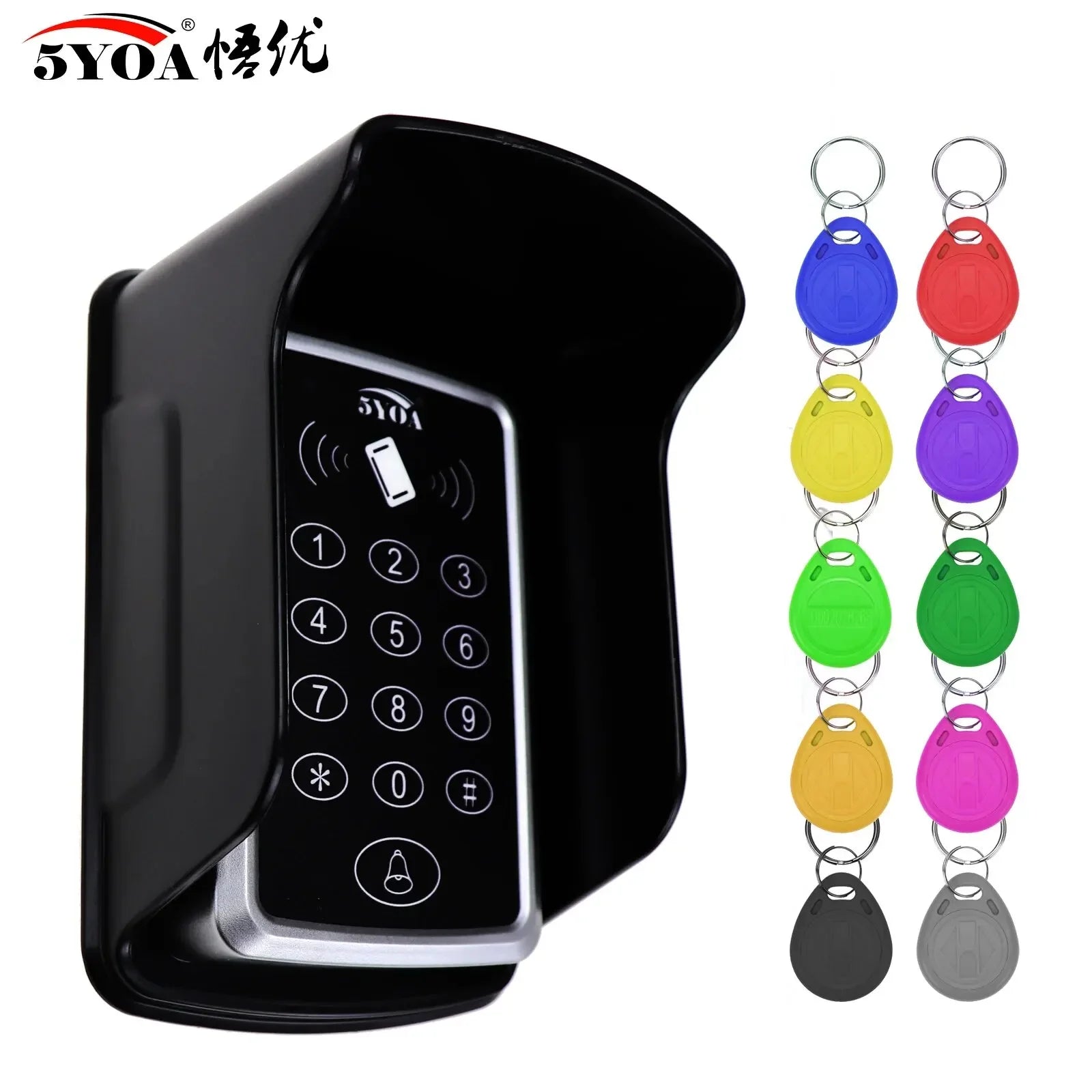 5YOA B03 RFID Keypad Access Control 125KHz EM Card Reader Door Lock Opener Keyboard Controller System for Security