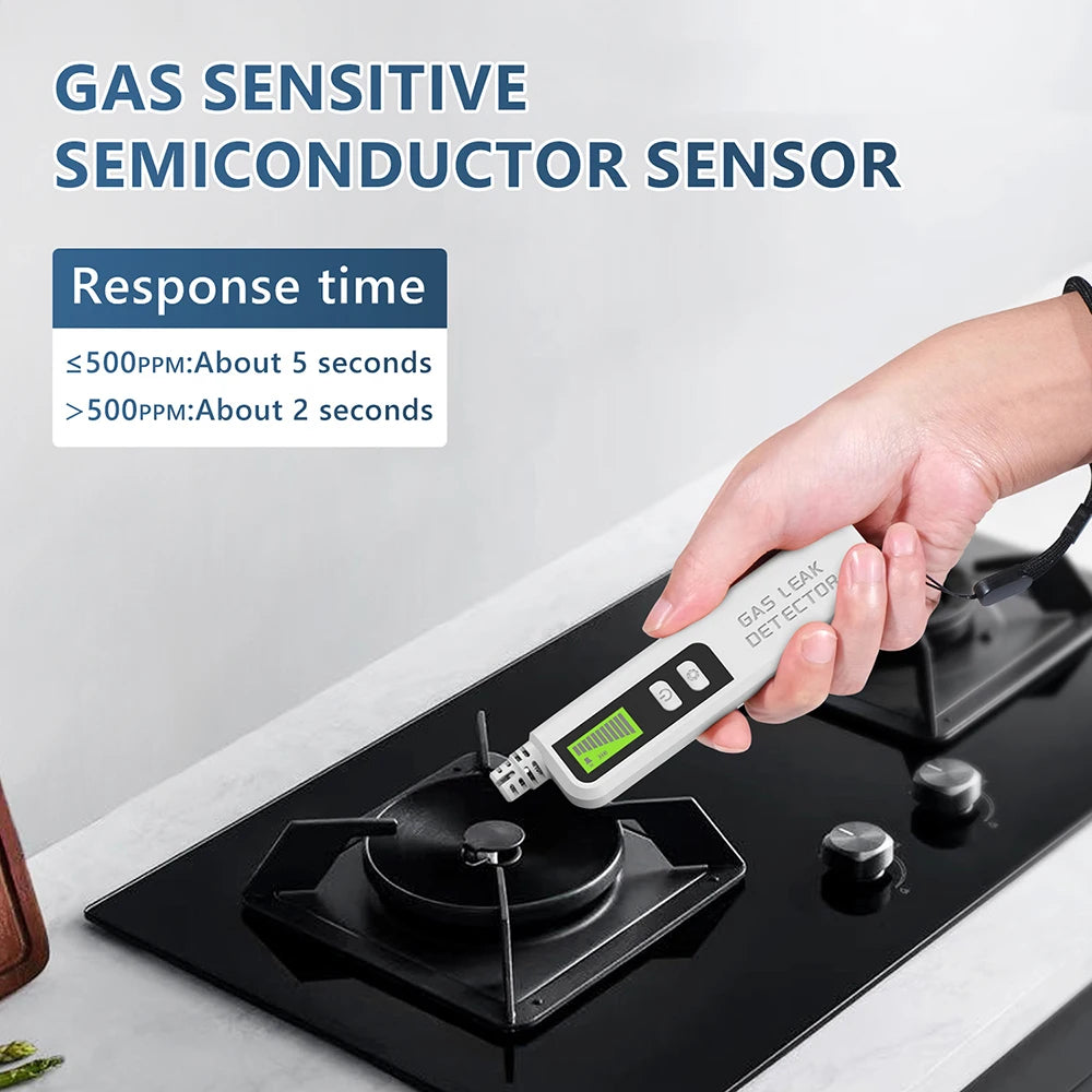 Combustible Gas Leak Detector Natural Gas CO CH4 C2H6 Alcohol LPG Alarm Detector Professional Analyzer with Audible Visual Alarm