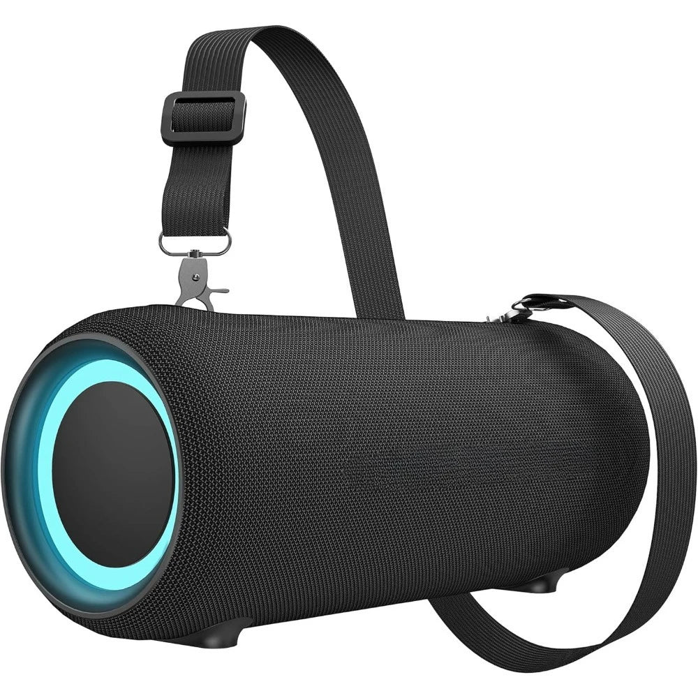Portable Bluetooth Speaker 40W Peak Stereo Sound Deep Bass RGB Light IPX5 Waterproof Outdoor Speaker with Adjustable Strap