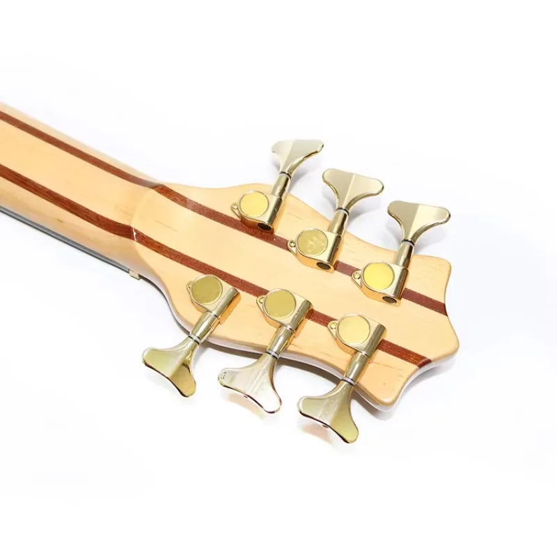 Oem Wholesale Price Chinese Neck Through Body Korea 6 Strings Professional Electric Bass Guitar