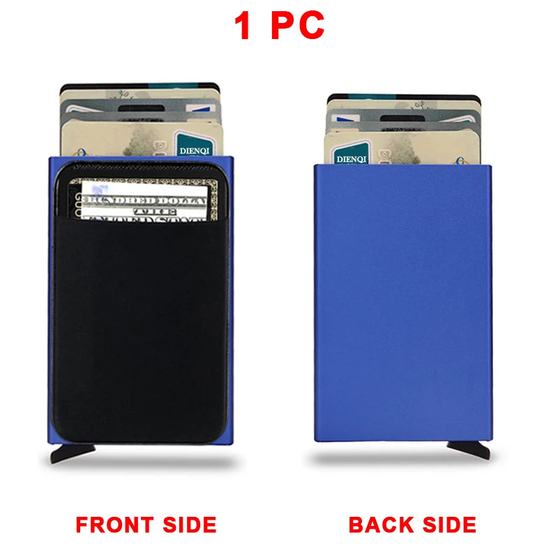 ID Bank Credit Card Holder Men's Wallet Anti Rfid Blocking Protected Magic Business Anti-theft Slim Thin Men Money CardHolder