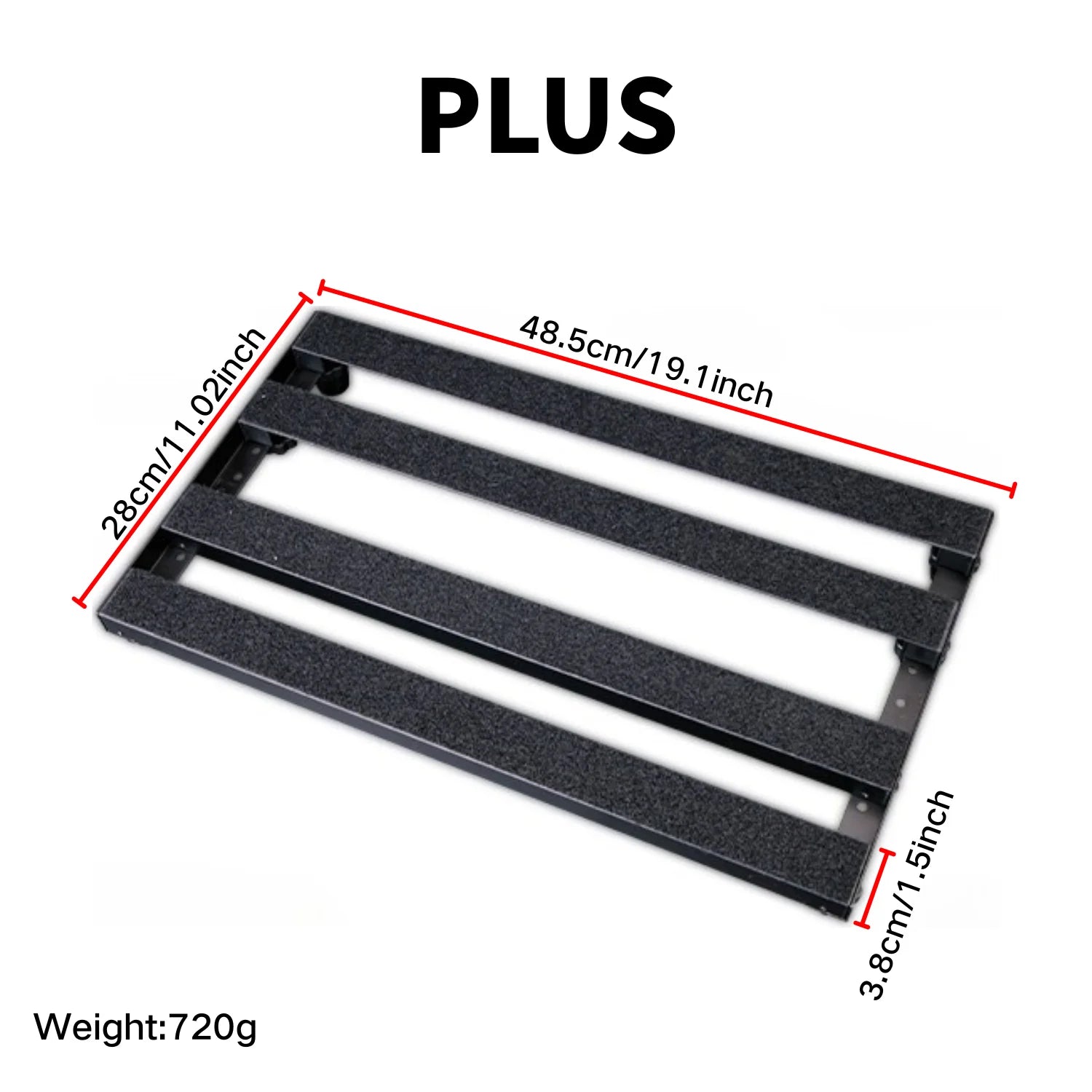 19inch guitar pedals with durable metal construction and lightweight 4row tilt design made of aerospace-grade aluminum