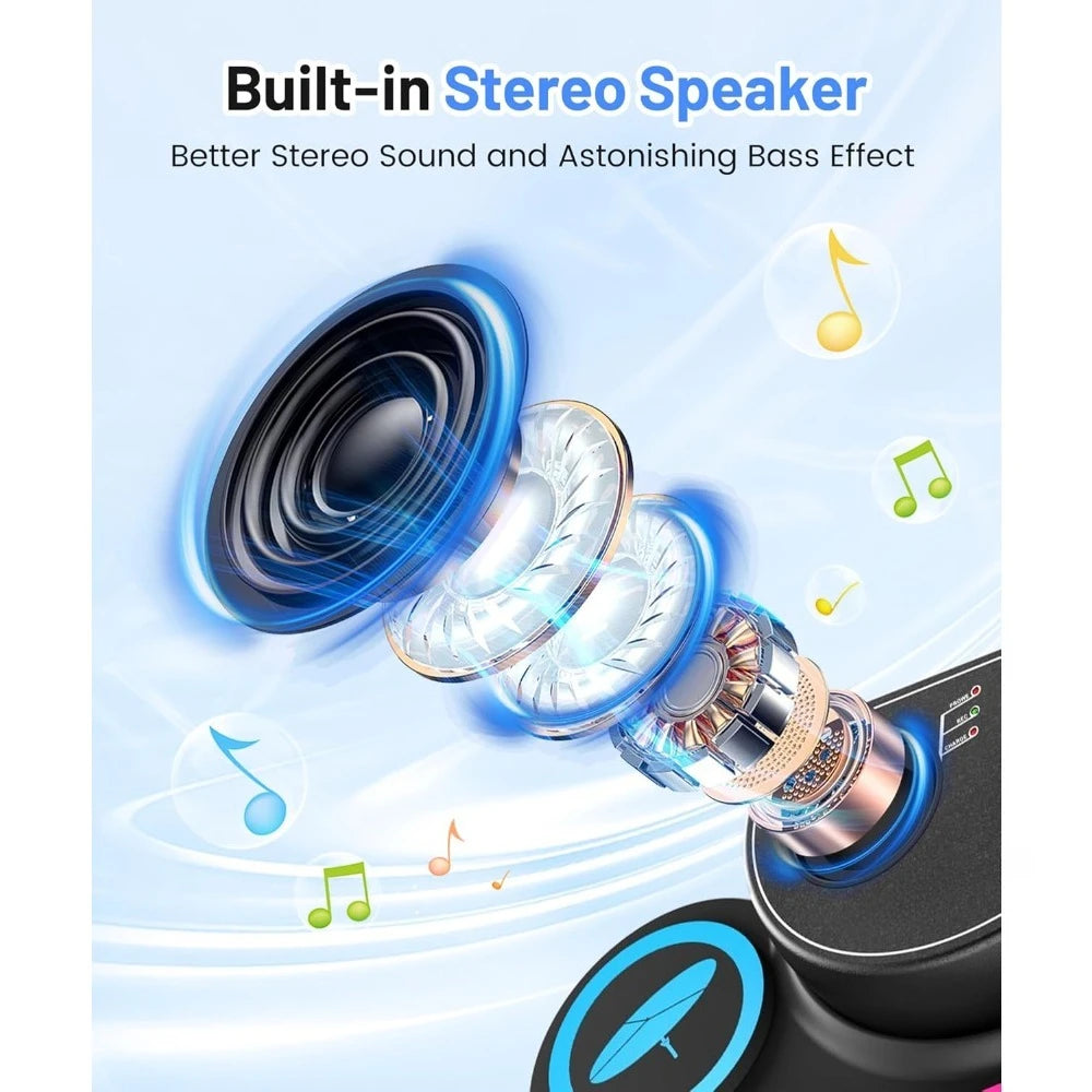 Electronic Drum Set 9-Pad Roll Up Practice Kit with Headphone Jack Built-in Speaker Pedals Sticks Gift for Kids
