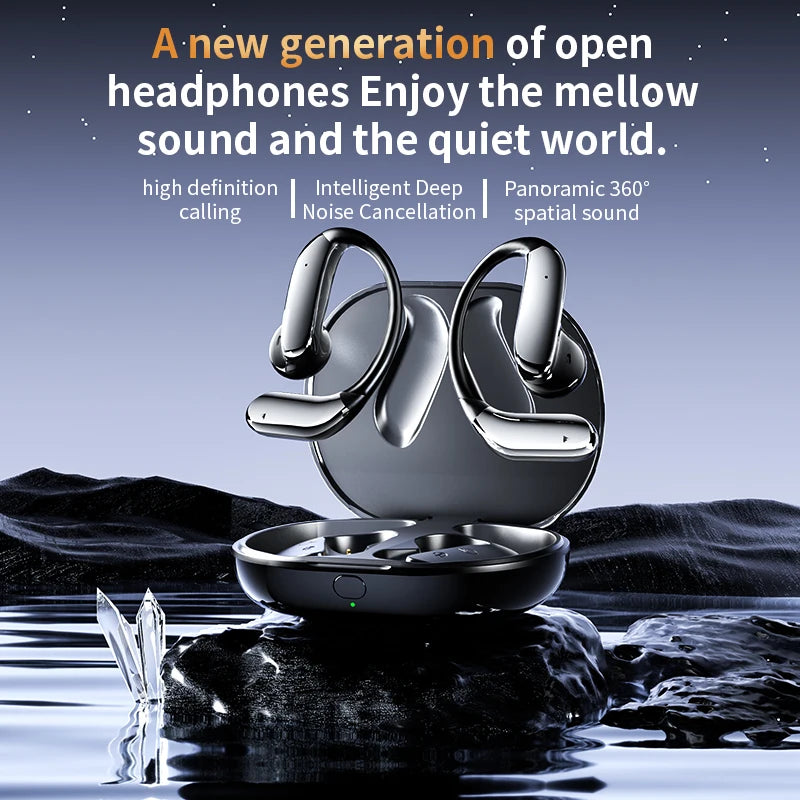 AI Translator Bluetooth 5.3 Earphones Q102 Waterproof Wireless Headphones with ENC Noise Cancelling Mic For Sports Workout Gym