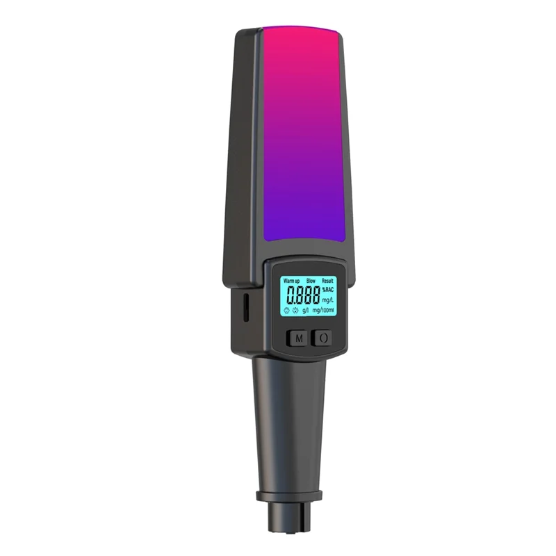 A003 2 In 1 Handheld Breathalyzer Digital Breath Alcohol Tester With Safety Hammer Window Breake Blowing Type Alcohol Tester