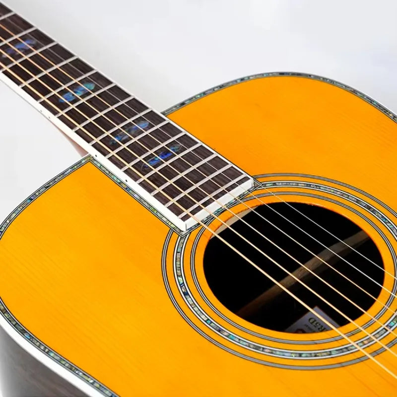 OEM/ODM LR5D 41 Inch All Solid Spruce/Rosewood Acoustic Guitar 650mm Scal Length Professional Use Chinese Factory Direct Sale