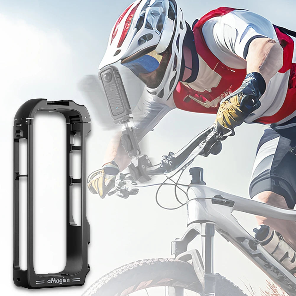 For Insta360 X4 Expansion Bracket Magnetic Quick Release Frame Cage Protective Case for Insta 360 X4 Action Camera Accessories