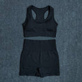 Women Seamless 2PCS Yoga Set Sports Bra High Waist Fitness Gym Shorts Gym Set Running Sportswear Workout Clothes Sports Suits-5